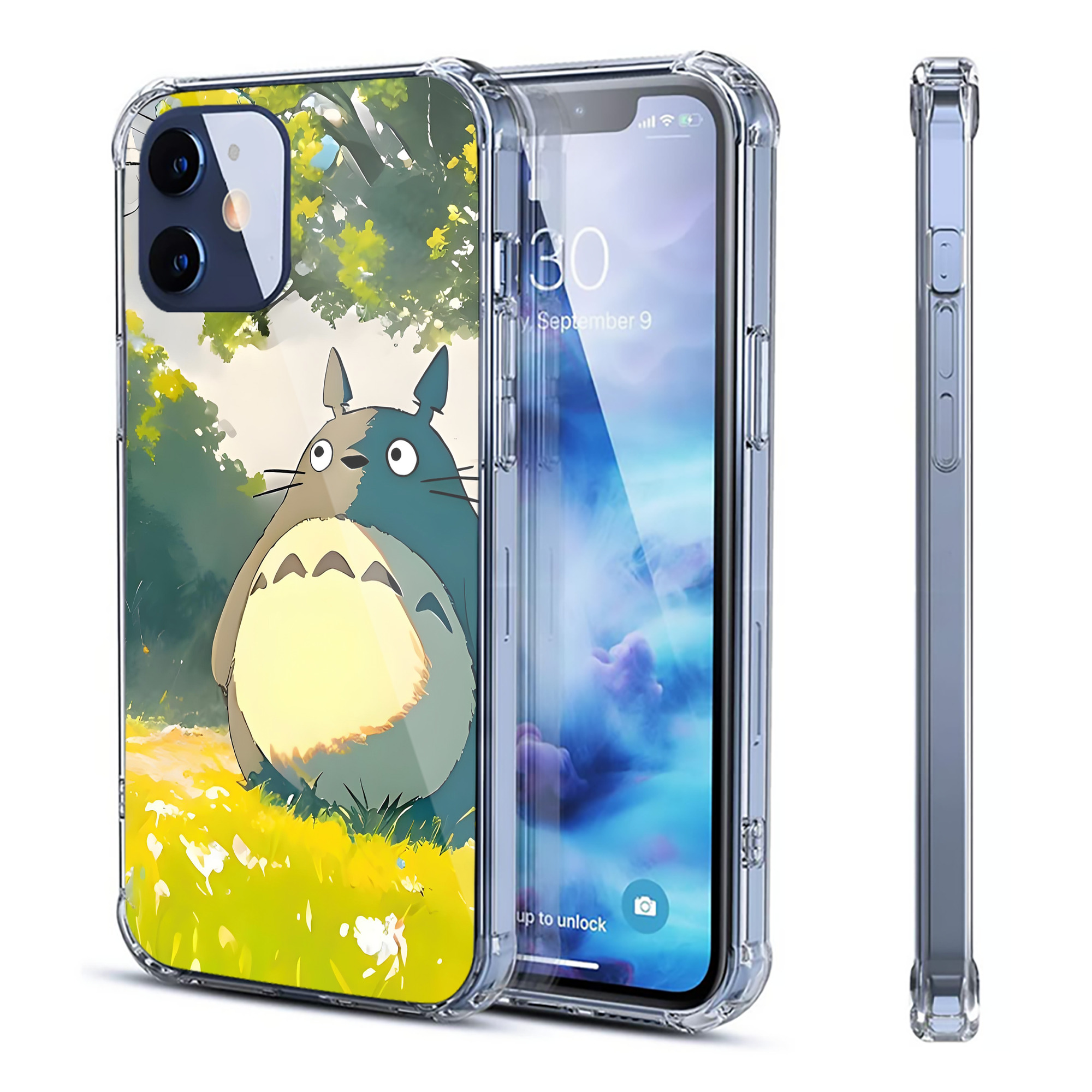 （画像用） となりのトトロ 草壁メイ 草壁サツキ My Neighbor Totoro Satsuki Kusakabe Mei Kusakabe 【iPhone 12シリーズ対応】透明スマホケース（クリアソフトケース）